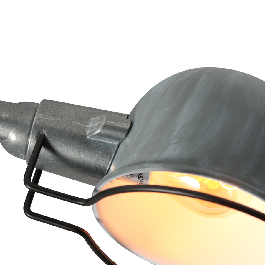 Grijze wandlamp davin 7657gr, verstelbare e14 leeslamp