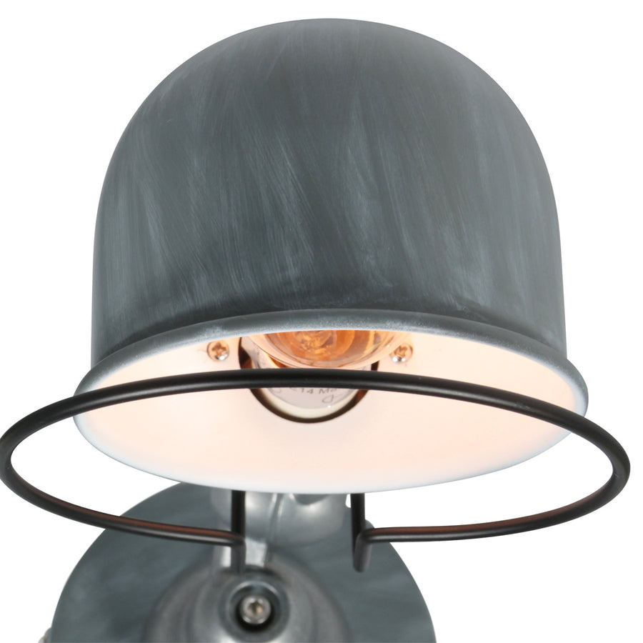 Grijze wandlamp davin 7657gr, verstelbare e14 leeslamp
