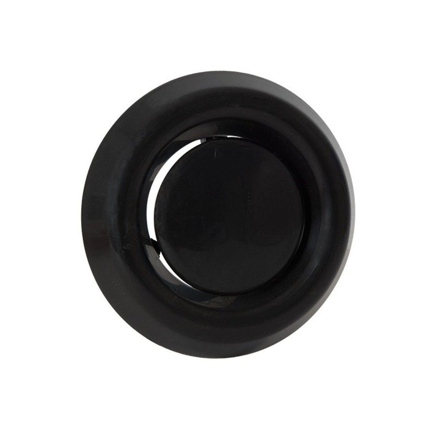 Afzuigventiel met klemmen Ø100/125mm zwart