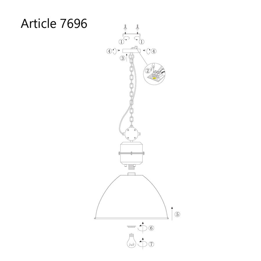 Crèmekleurige hanglamp frisk 7696cr – tijdloos en stijlvol design