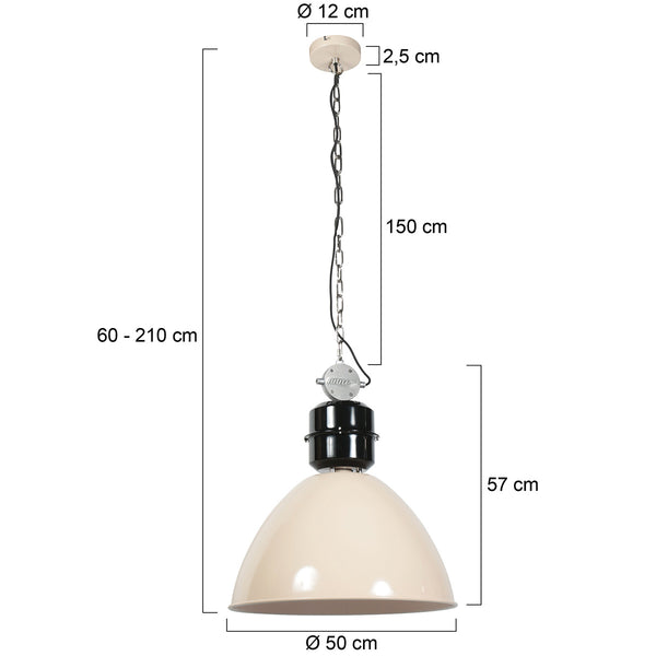 Crèmekleurige hanglamp frisk 7696cr – tijdloos en stijlvol design