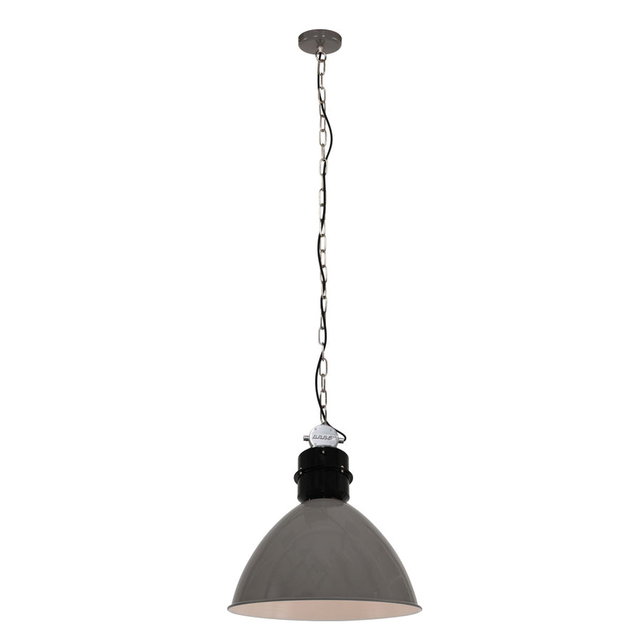 Industriële grijze hanglamp frisk 7696gr – robuust en stijlvol