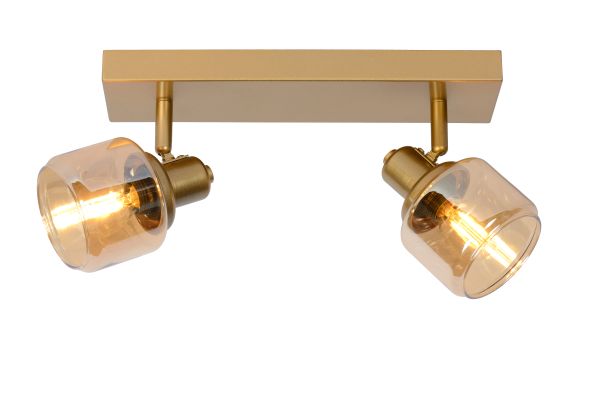Plafondspot 2xE14 Mat Goud / Messing