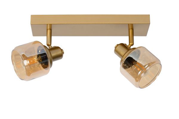 Plafondspot 2xE14 Mat Goud / Messing
