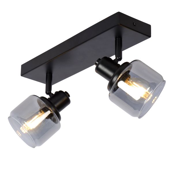 Plafondspot 2xE14 Zwart
