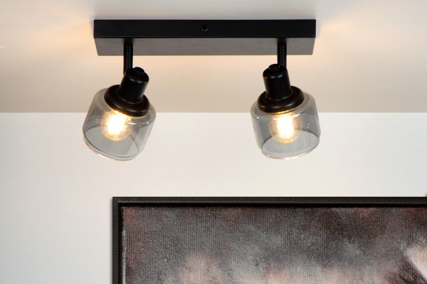 Plafondspot 2xE14 Zwart