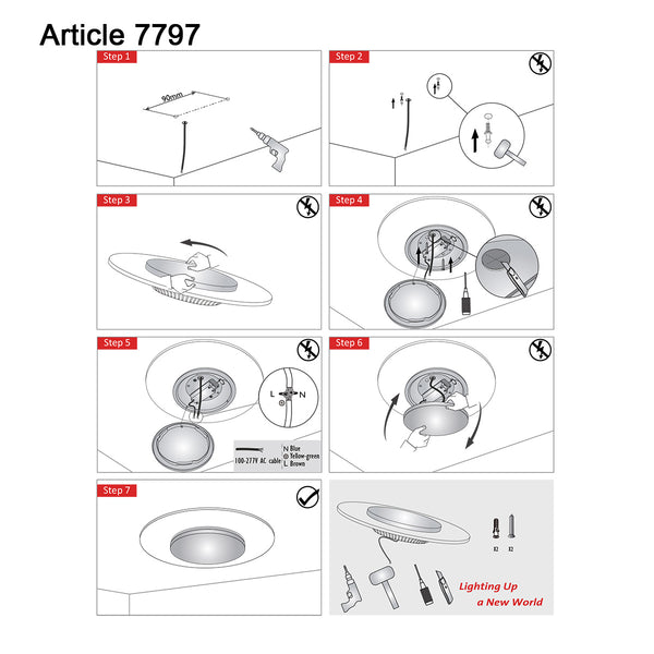 Plafondlamp Lido 7797GO Goud Ø28 cm 1100 Lumen