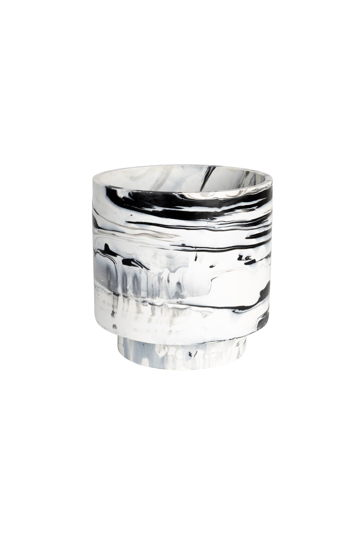 Plantenbak Conic Zwart/Wit
