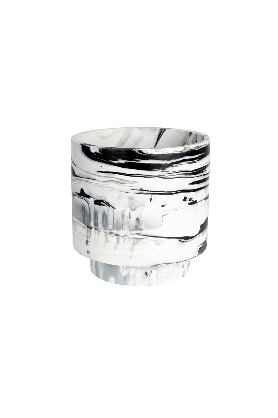 Plantenbak Conic Zwart/Wit