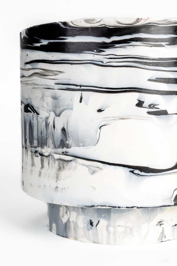 Plantenbak Conic Zwart/Wit