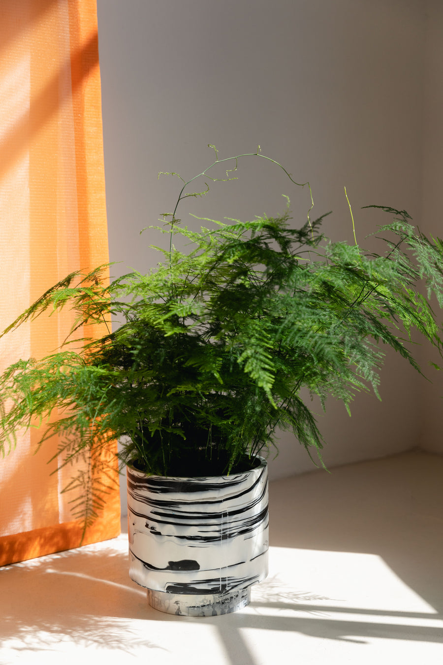 Plantenbak Conic Zwart/Wit