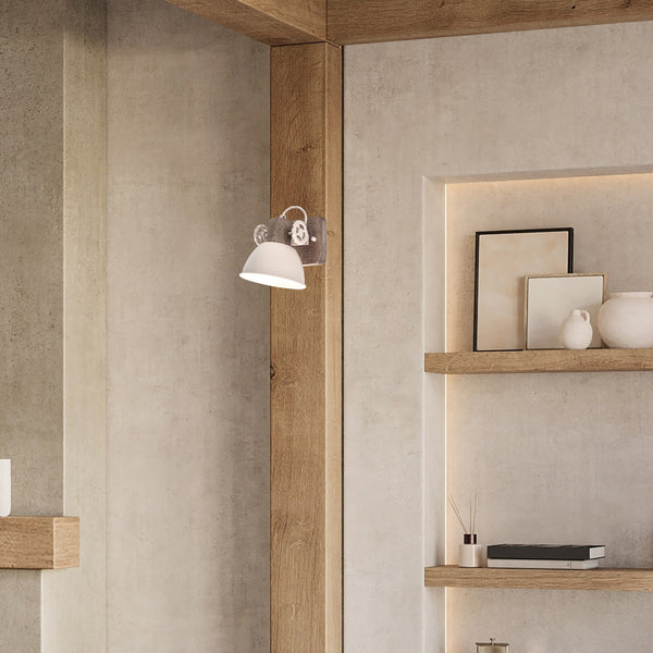 Gearwood 7968cr – crème plafondlamp met houtdetails spot