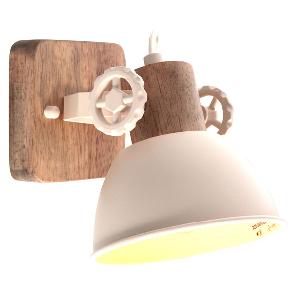 Gearwood 7968cr – crème plafondlamp met houtdetails spot