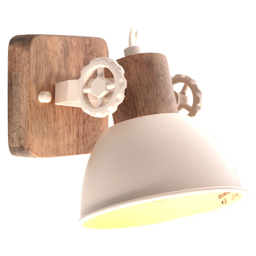 Gearwood 7968cr – crème plafondlamp met houtdetails spot