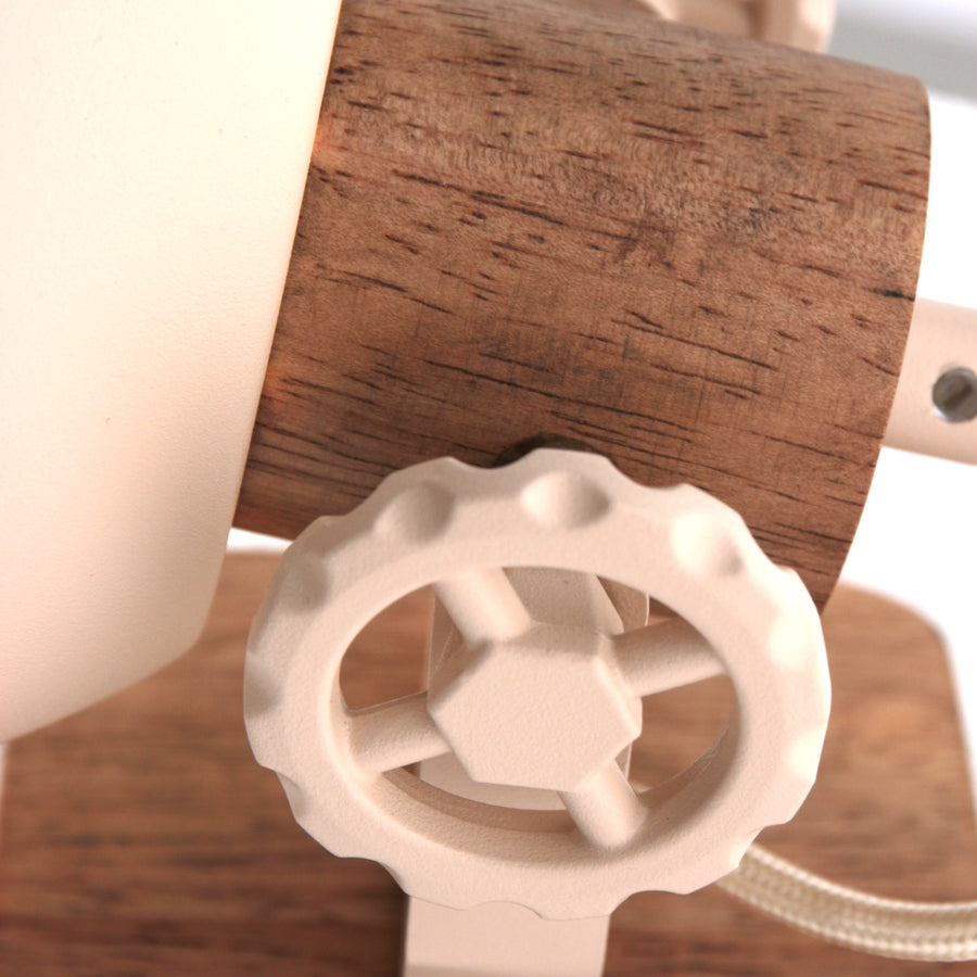 Gearwood 7968cr – crème plafondlamp met houtdetails spot
