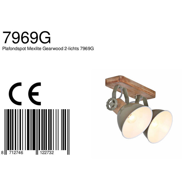 Plafondlamp Gearwood 7969G Groen