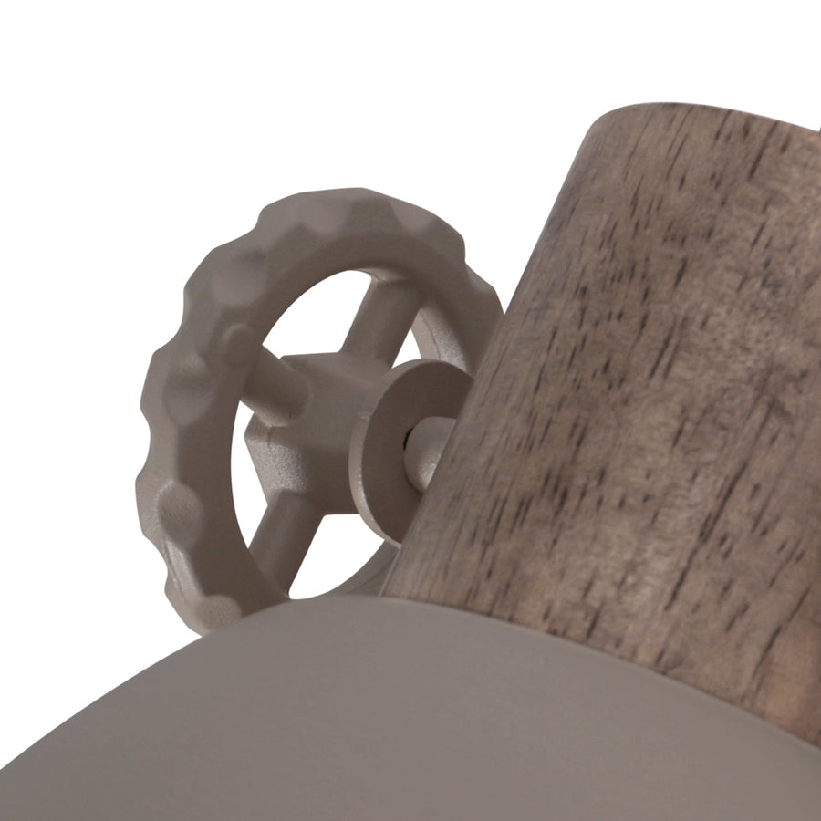 Gearwood 7969ta – taupe plafondlamp met houtdetails spot