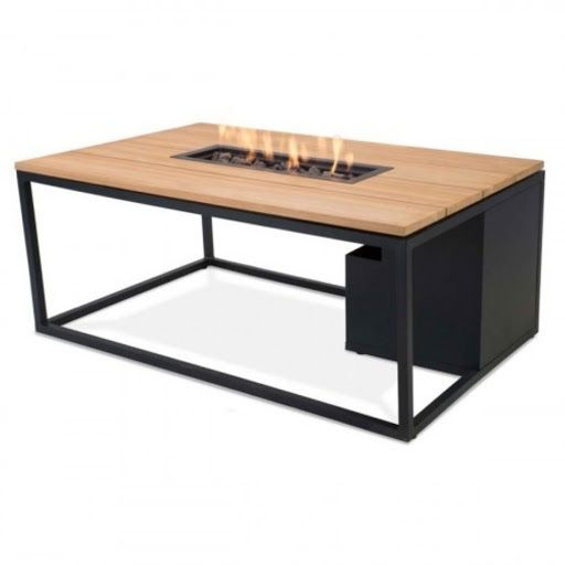 Cosiloft 120 black frame / teak top