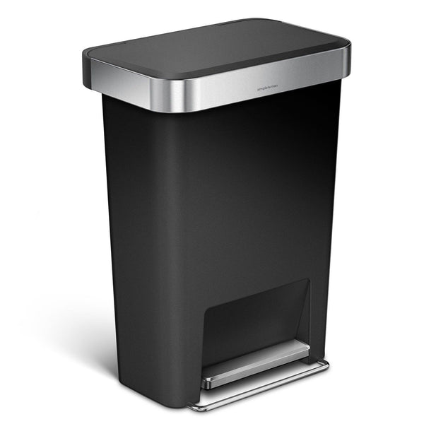 Pedaalemmer Rectangular Kunststof met Liner Pocket 45 ltr, Simplehuman