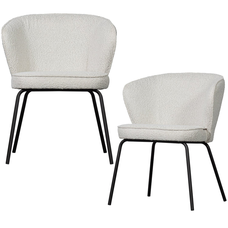 ADMIT EETKAMERSTOEL BOUCLE NATUREL (set of 2)