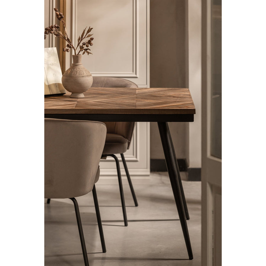 ADMIT EETKAMERSTOEL VELVET KHAKI (set of 2)