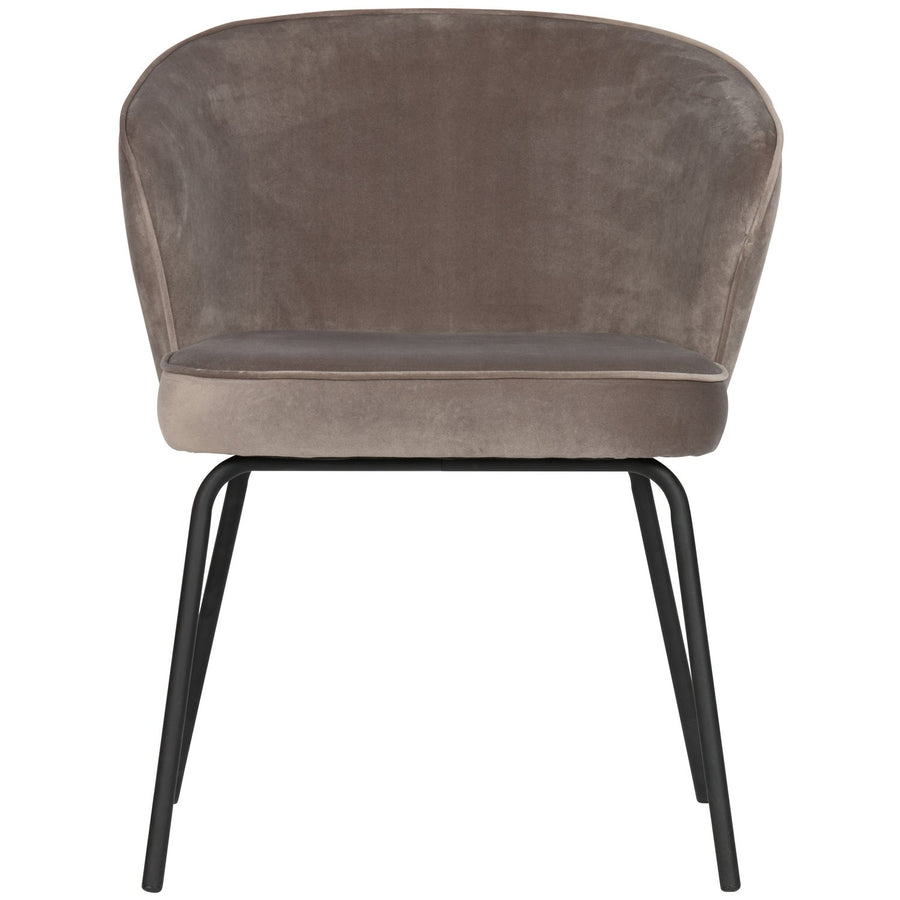 ADMIT EETKAMERSTOEL VELVET KHAKI (set of 2)