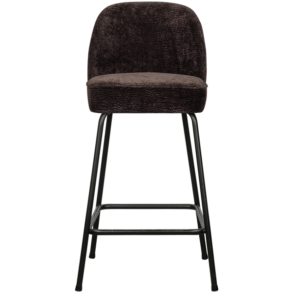 Vogue barstoel 65 cm 3d chenille donkerbruin