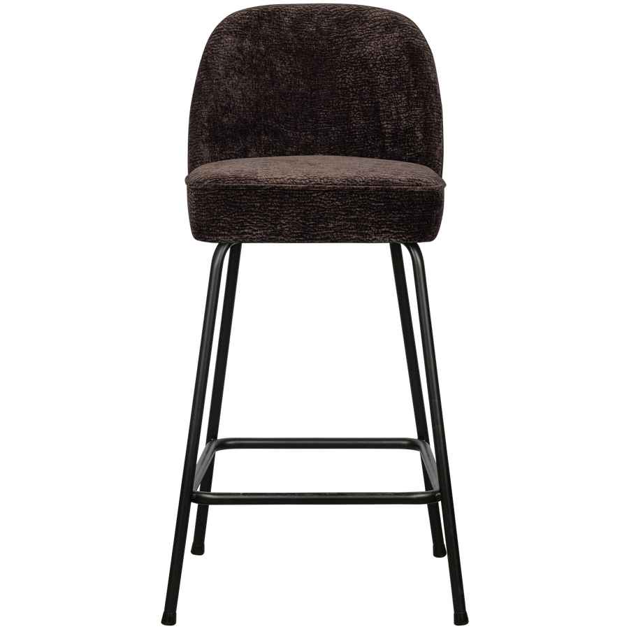 Vogue barstoel 65 cm 3d chenille donkerbruin