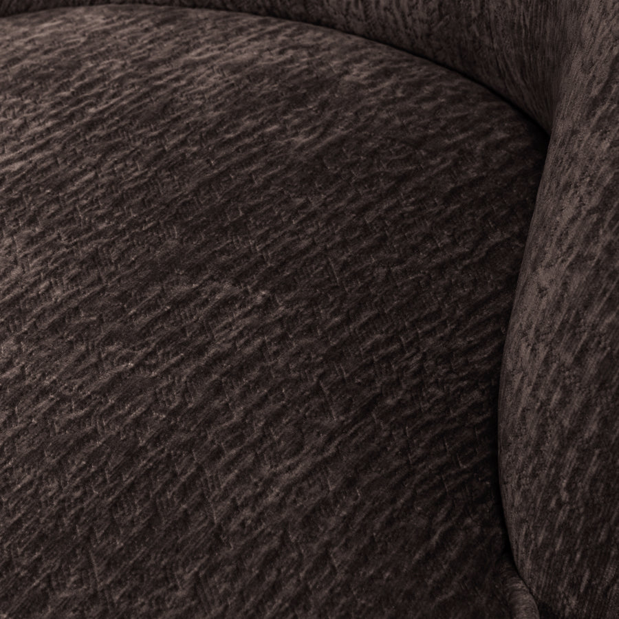 Vogue fauteuil 3d chenille donkerbruin