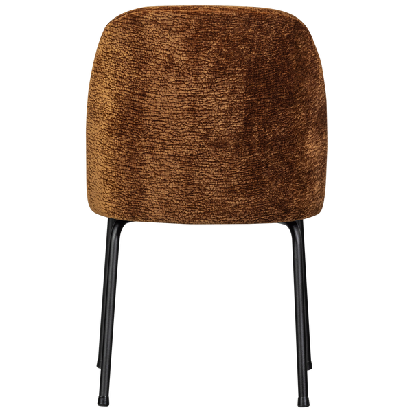 Vogue eetkamerstoel 3d chenille middenbruin - set van 2