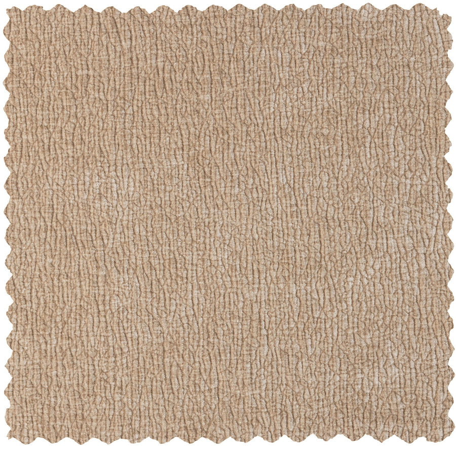 Vogue eetkamerstoel 3d chenille zand chroom poot - set van 2