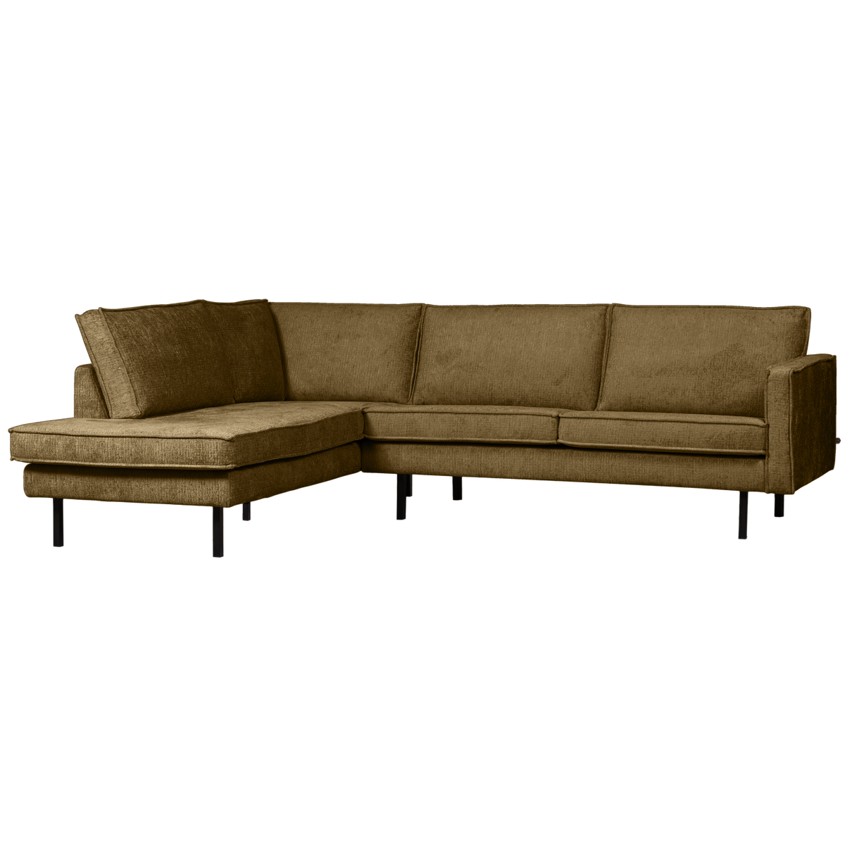 Rodeo hoekbank links structure velvet brass
