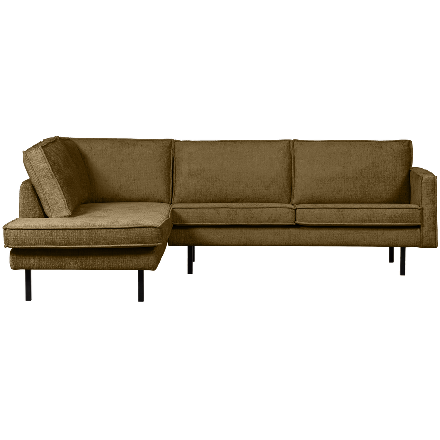 Rodeo hoekbank links structure velvet brass