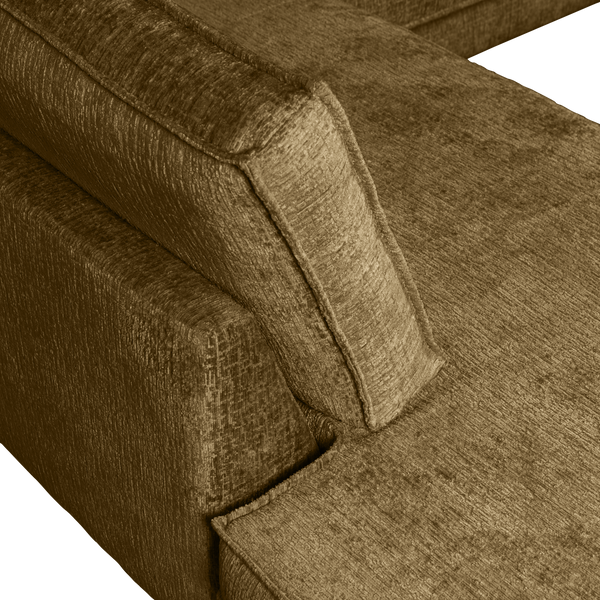 Rodeo hoekbank links structure velvet brass