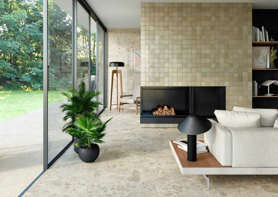 Wandtegel Marazzi Zellige Lana beige