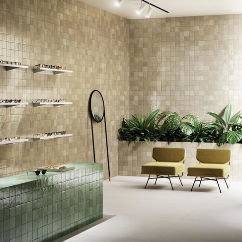 Wandtegel Marazzi Zellige Lana beige