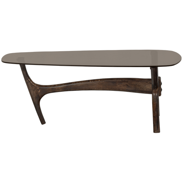 FLASH SALONTAFEL MANGOHOUT/GLAS WALNOOT