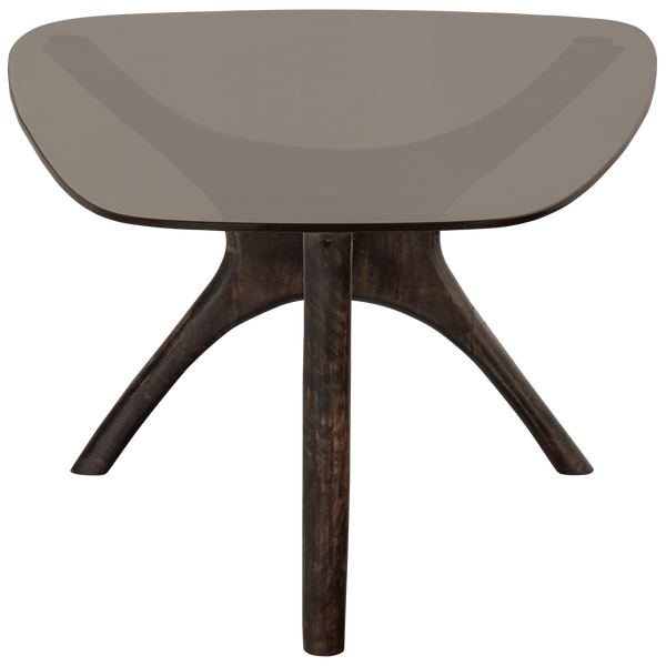 FLASH SALONTAFEL MANGOHOUT/GLAS WALNOOT