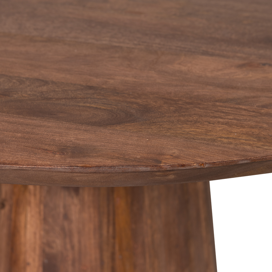 LIMIT EETKAMERTAFEL ROND MANGOHOUT WALNOOT O130 CM