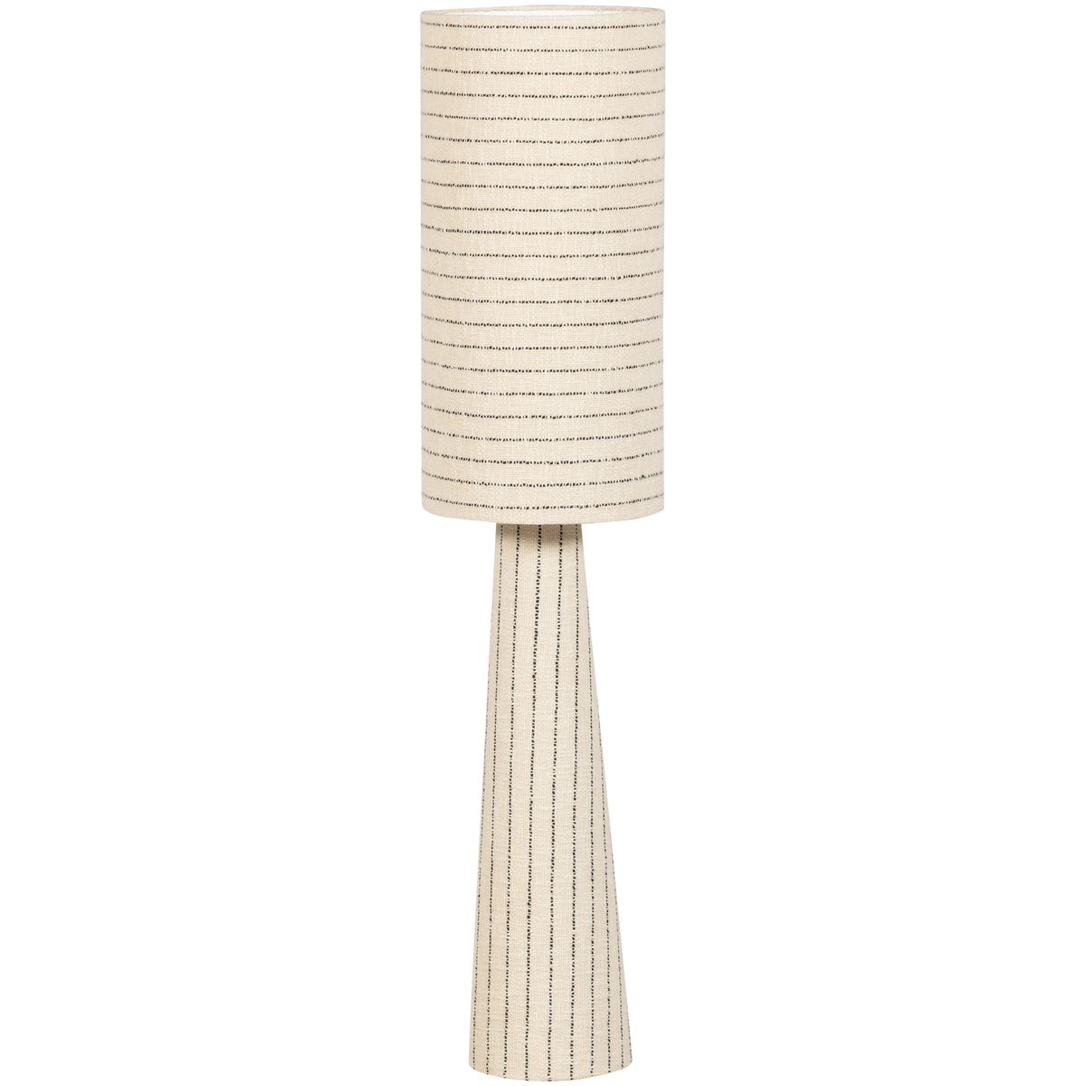 Loft vloerlamp metaal/boucle naturel met strepen 130xo30 cm