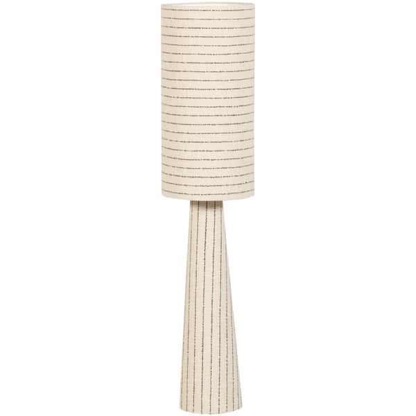 Loft vloerlamp metaal/boucle naturel met strepen 130xo30 cm