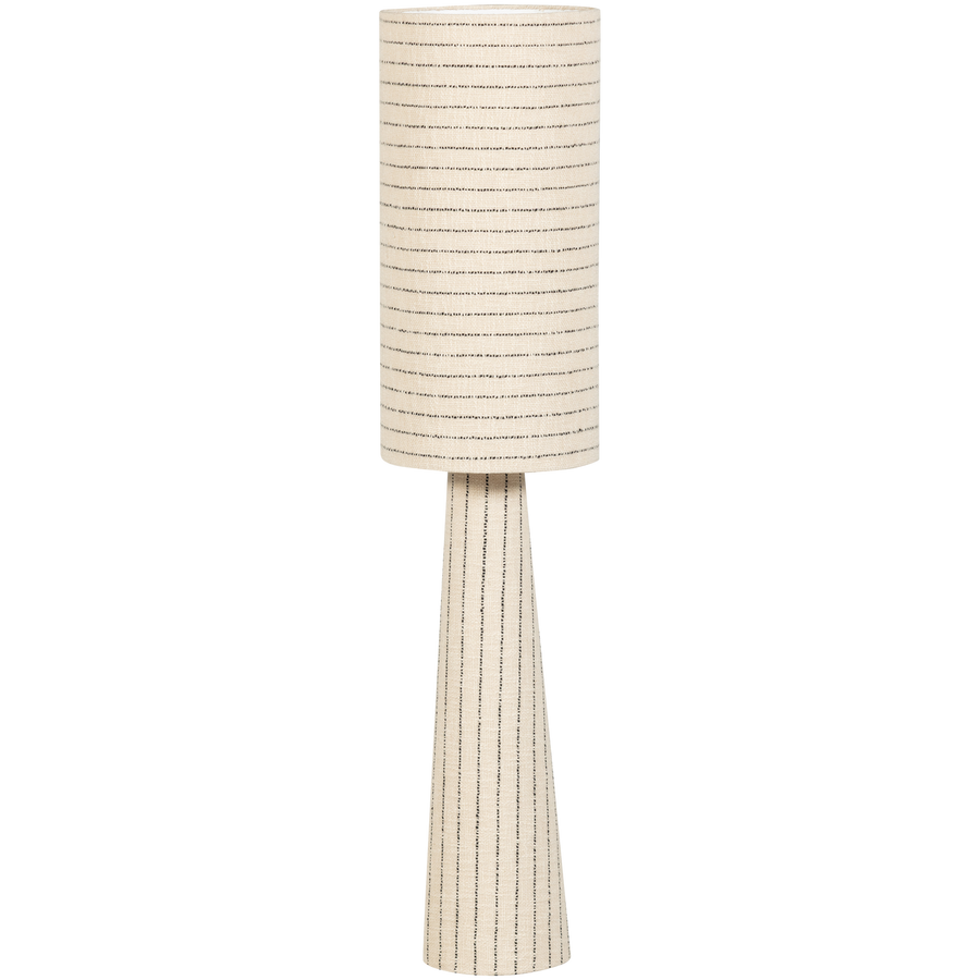 Loft vloerlamp metaal/boucle naturel met strepen 130xo30 cm