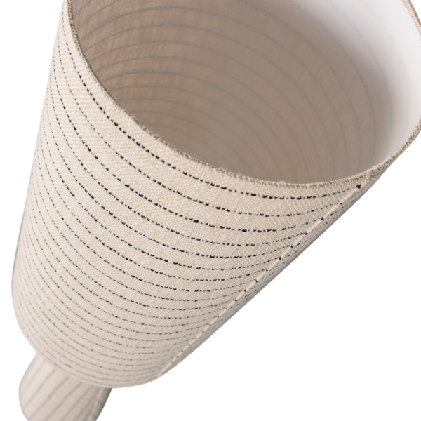 Loft vloerlamp metaal/boucle naturel met strepen 130xo30 cm