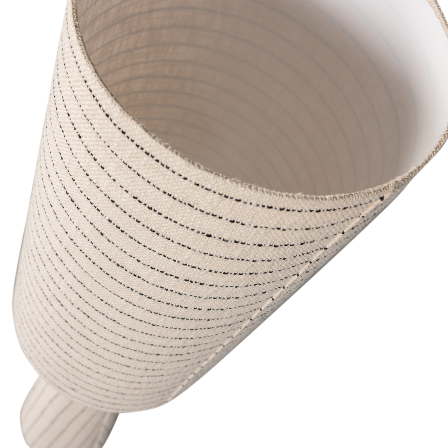 Loft vloerlamp metaal/boucle naturel met strepen 130xo30 cm