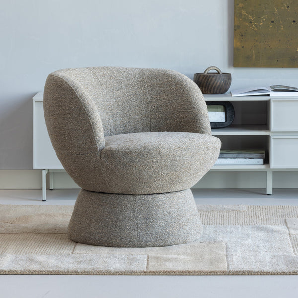 Shuffle draaifauteuil bruin melange