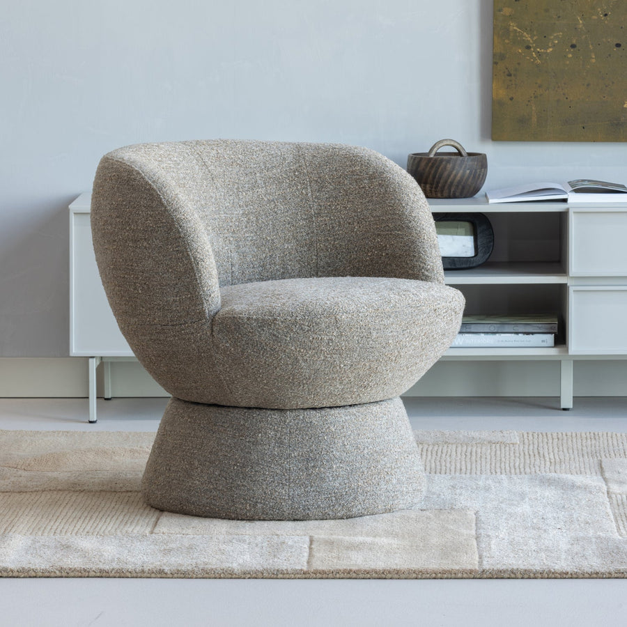 Shuffle draaifauteuil bruin melange