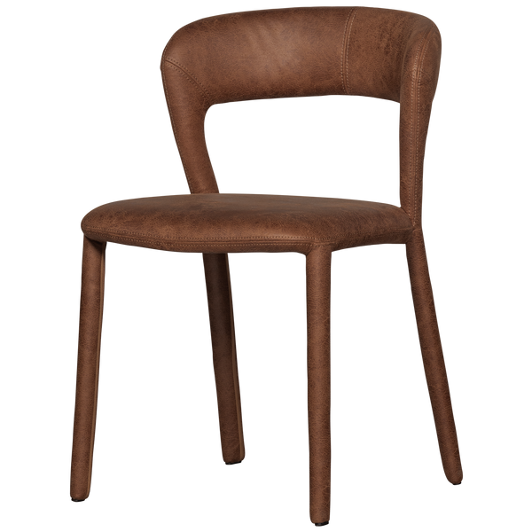 Noble eetkamerstoel leerlook cognac (set of 2)