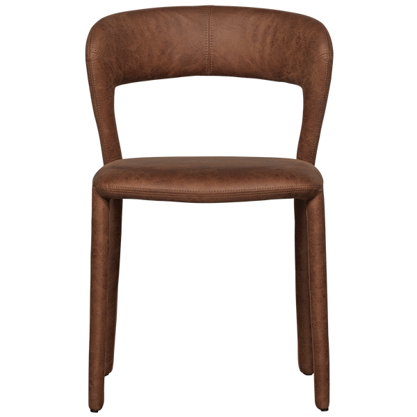 Noble eetkamerstoel leerlook cognac (set of 2)