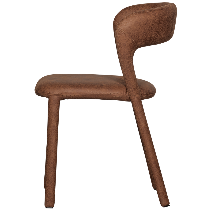 Noble eetkamerstoel leerlook cognac (set of 2)