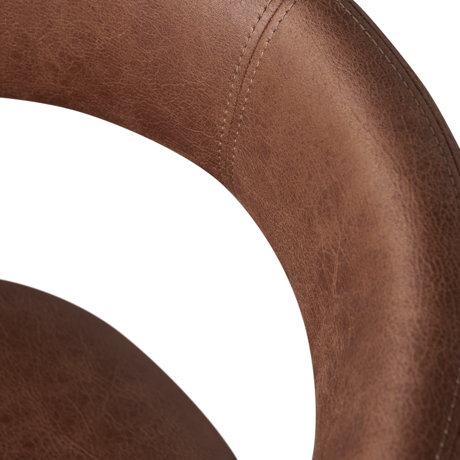 Noble eetkamerstoel leerlook cognac (set of 2)